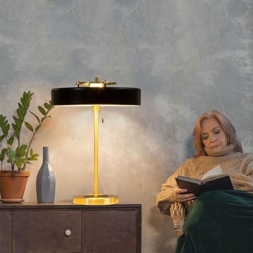 Black 3-Light Table Lamp with Pull Switch — photo 5