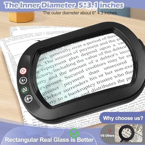Square Magnifying Glass Lamp with Clamp Black — photo 3