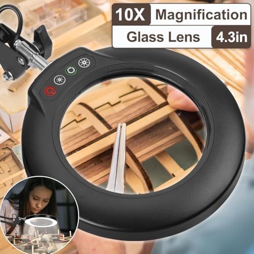 Dimmable 10X Magnifying Lamp with Clamp Base — photo 4
