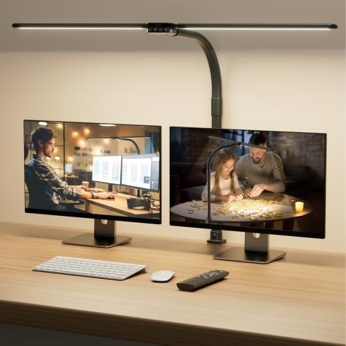 Double Head LED Desk Lamp with Clamp