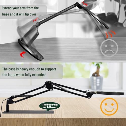 Magnifying LED Desk Lamp with Interchangeable Base — photo 5