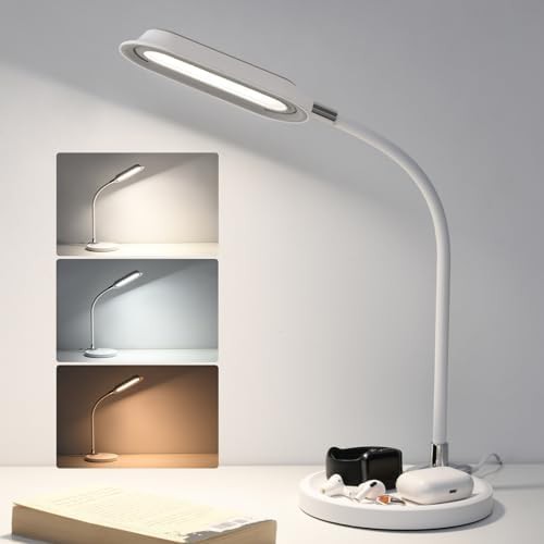 Gooseneck Reading Lamp with Storage Base