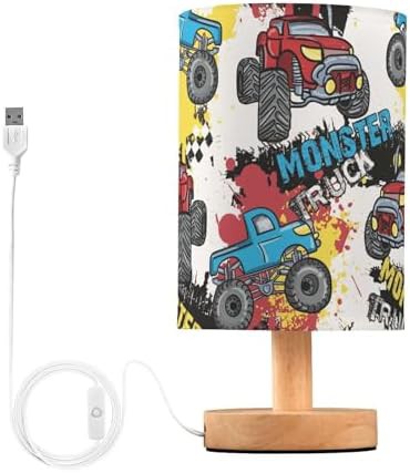 Monster Trucks and Cars Bedside Lamp