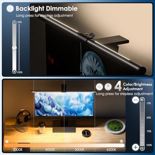 Gray Dual Light Monitor Bar with Remote — photo 5
