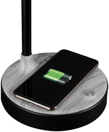 Wireless charging black and grey lamp — photo 4