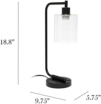 Industrial iron lantern with glass shade — photo 3
