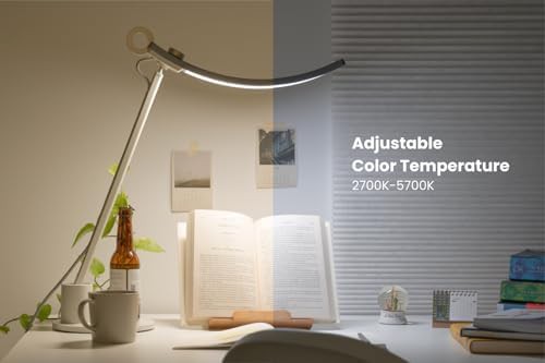 Genie Matte Silver Compact Desk Lamp — photo 4