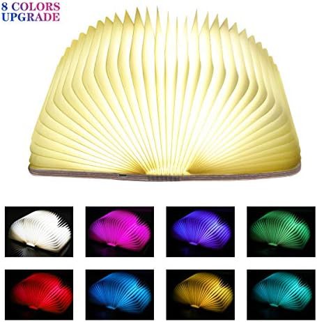 Large folding book lamp in white wood — photo 4