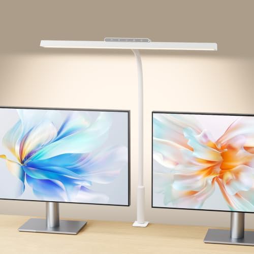 White LED Office Desk Light with Clamp