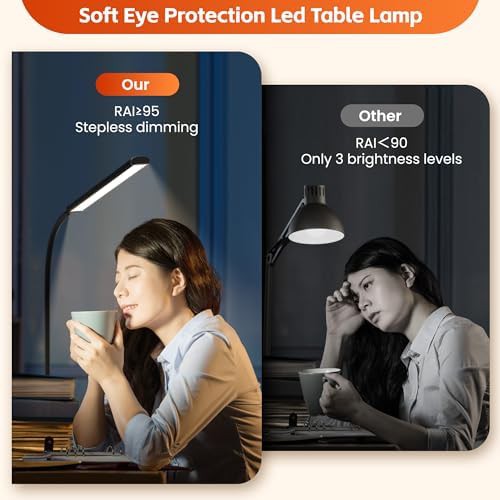 Black Gooseneck Desk Light with Clamp — photo 3