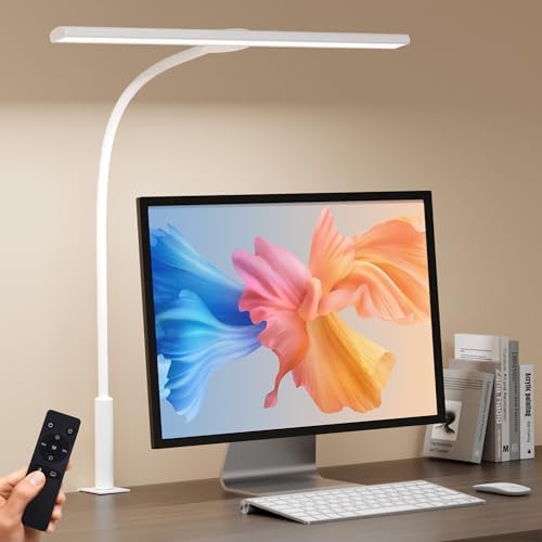 White Metal Clamp Light with Remote Control