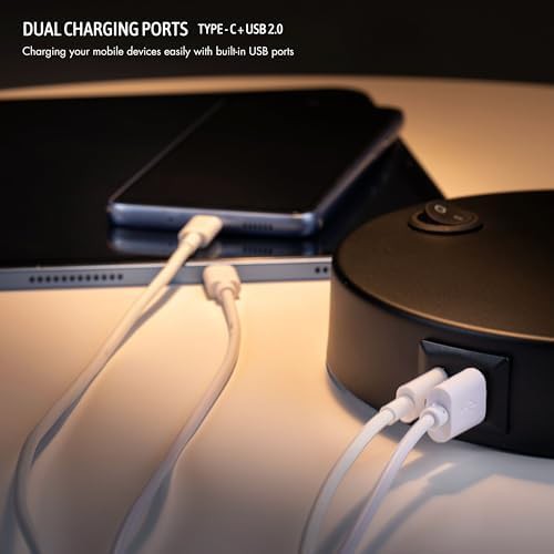 Astrum LED Desk Lamp with Dual USB Black — photo 3