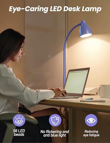 Lilac Purple Study Lamp with USB — photo 5