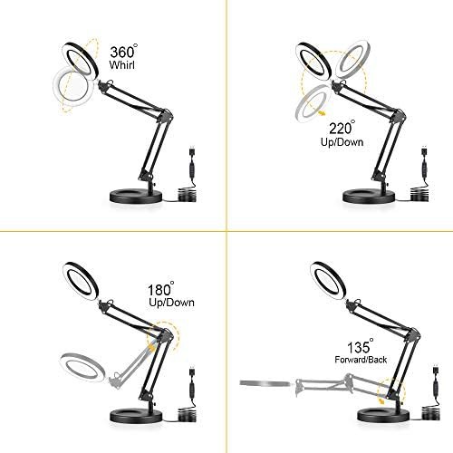 Two-in-one magnifying glass with light and stand — photo 5