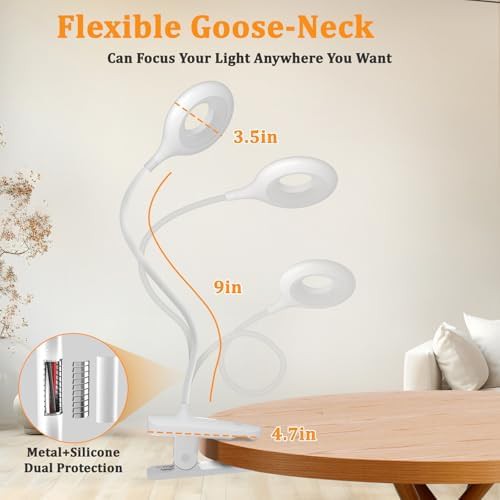 Two Pack Rechargeable LED Clip Reading Lights — photo 5