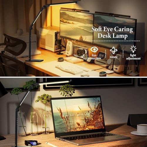 Dual Light Swing Arm Touch Lamp — photo 3