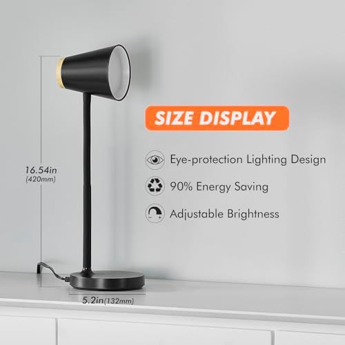 Black Gooseneck LED Lamp with Touch Control — photo 3