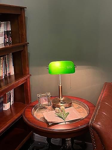 Bankers Lamp with Spare Green Glass Shade — photo 3