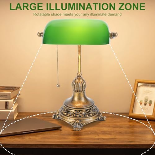 Retro Black and Gold Bankers Lamp — photo 3