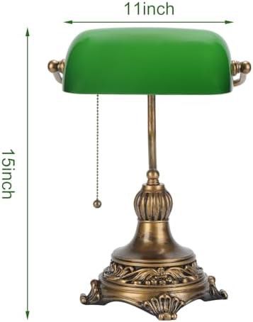 Retro Black and Gold Bankers Lamp — photo 5