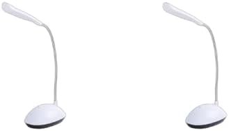 White Gooseneck Battery Powered LED Lamp — photo 4
