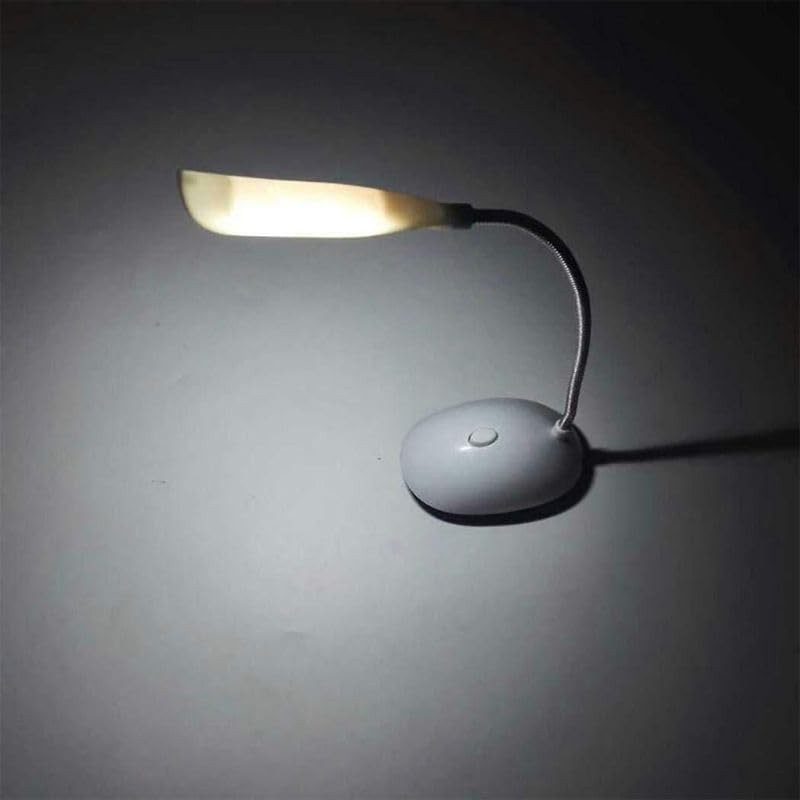 White Gooseneck Battery Powered LED Lamp — photo 5