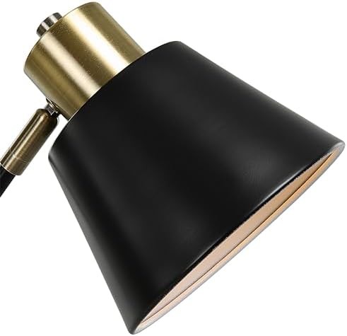 Antique Brass and Black Metal Lamp — photo 4
