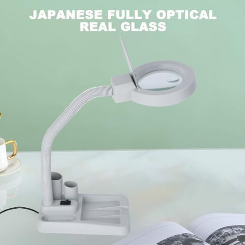 Green Glass Magnifying Lens Work Lamp — photo 3