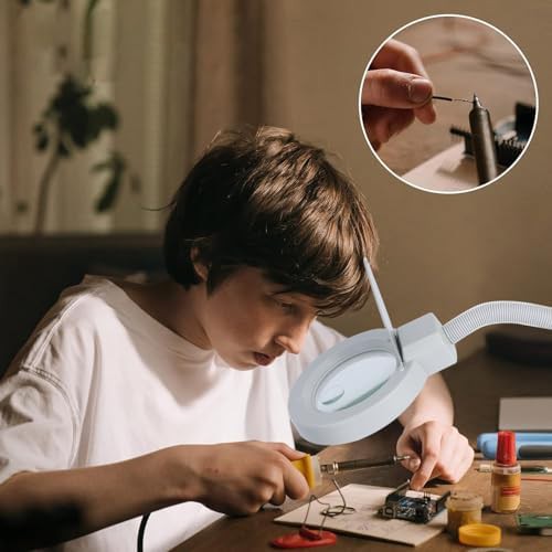 Green Glass Magnifying Lens Work Lamp — photo 4