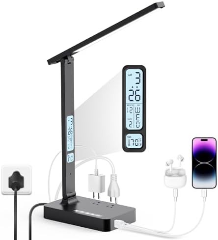 LED Desk Lamp with USB Charging Ports