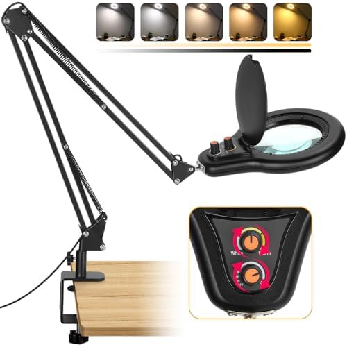 High Lumen Magnifying Lamp with Swing Arm