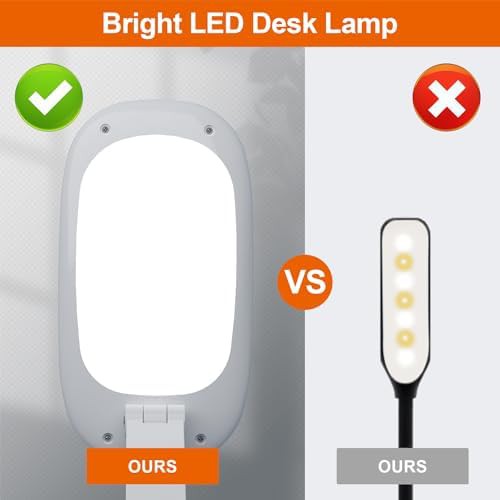 White foldable rechargeable LED desk lamp — photo 5