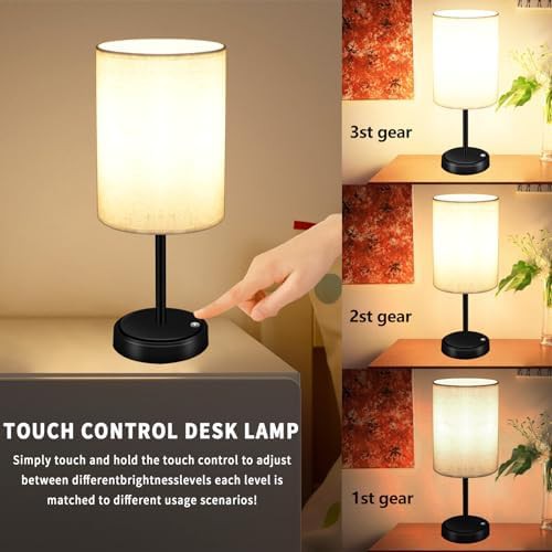 Two pack cordless minimalist metal desk lamps — photo 3