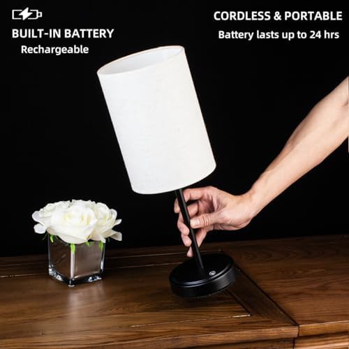 Two pack cordless minimalist metal desk lamps — photo 5
