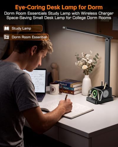 Black Desk Lamp with Wireless Charger — photo 5