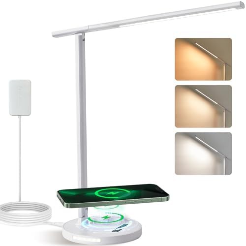 White Foldable Lamp with Wireless Charger