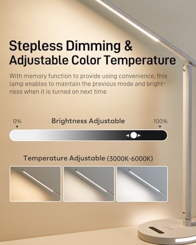 White Foldable Lamp with Wireless Charger — photo 3