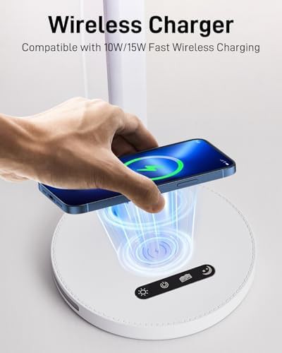 White Foldable Lamp with Wireless Charger — photo 4