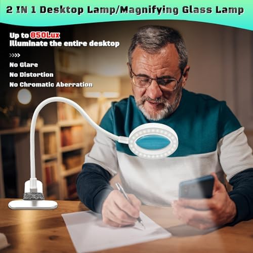 Magnifying Glass Clip On Work Lamp — photo 4