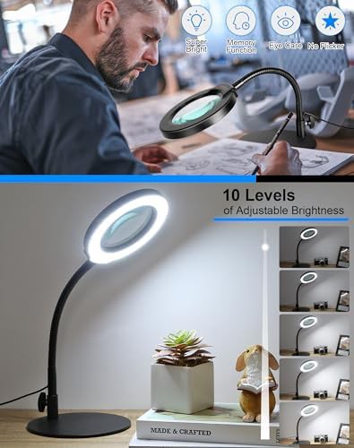 Magnifying Glass Metal Base Lamp — photo 4