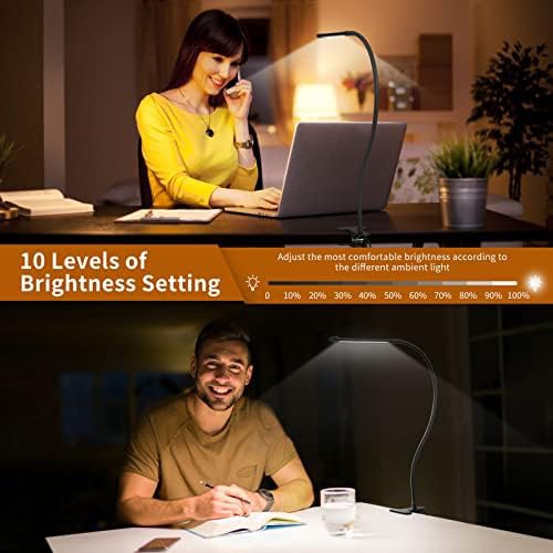 Flexible gooseneck clamp on reading light — photo 3