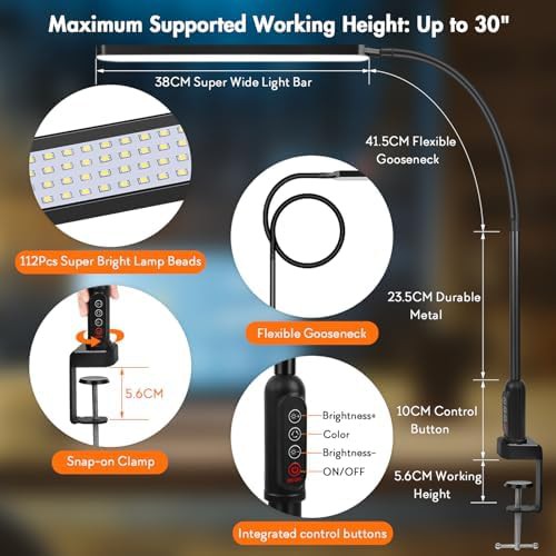 Flexible Gooseneck Clip-on Task Lamp — photo 3