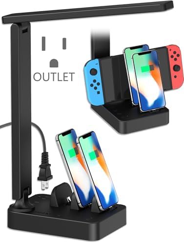 LED Desk Lamp with Charging Station
