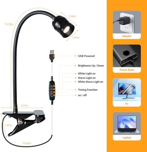 Zoomable LED Spotlight Clip On Lamp — photo 5