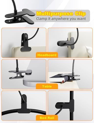Black RGB Ambient Clamp Reading Light — photo 4