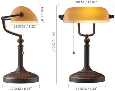 Matted Orange and Dimmable Bankers Lamps — photo 4