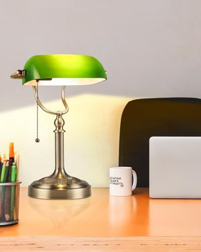 Matted Orange and Dimmable Bankers Lamps — photo 5