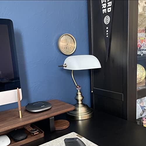 White Matted and Dimmable Green Bankers Lamps — photo 3