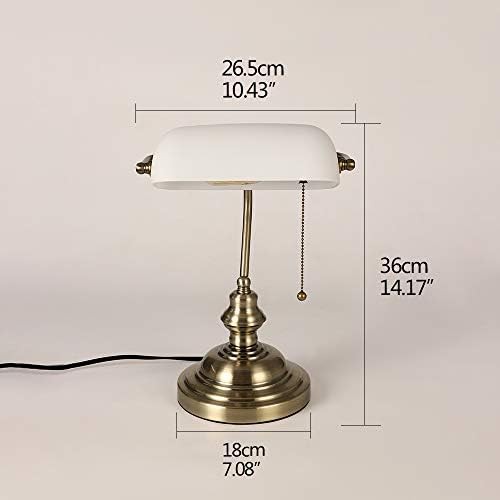 White Matted and Dimmable Green Bankers Lamps — photo 4