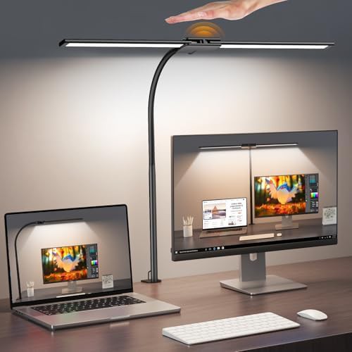 Flexible Gooseneck Dual Head Lamp with Clamp